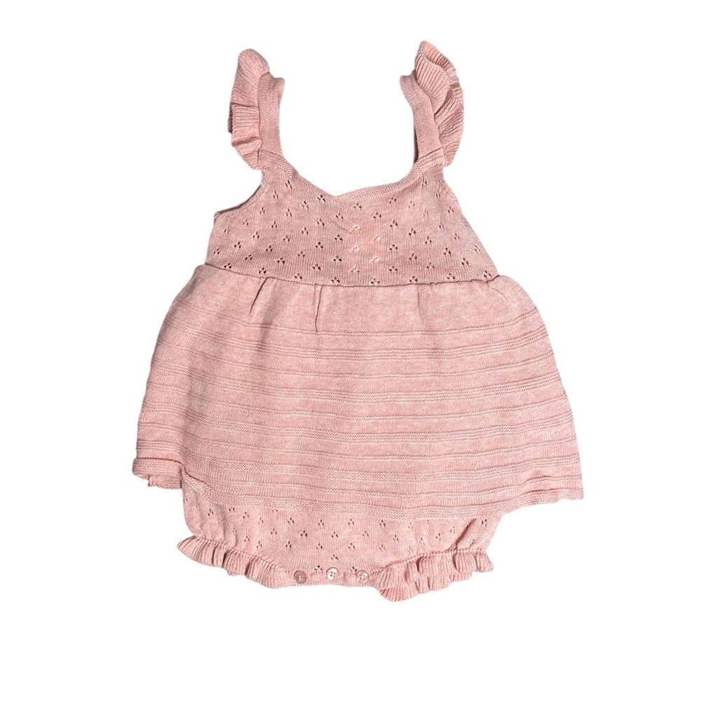Pink Baby romper Stitch & bean 3-6 month